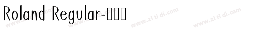 Roland Regular字体转换